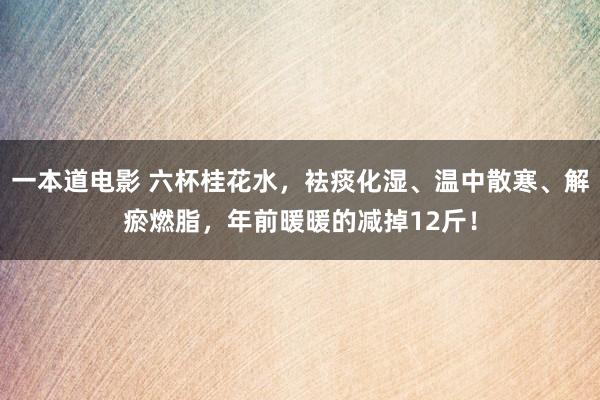 一本道电影 六杯桂花水，袪痰化湿、温中散寒、解瘀燃脂，年前暖暖的减掉12斤！